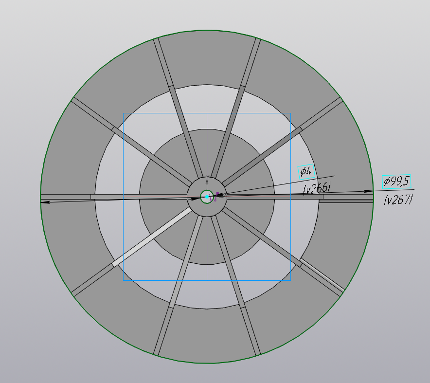 3D‑модель крыльчатки для сушилки Hyundai HYFD‑5033 — изображение 3